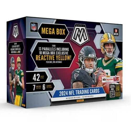 2024 Panini Mosaic Football Trading Card Mega Box - Reactive Yellow Parallels