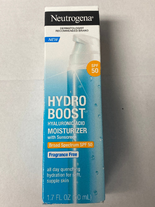 Neutrogena Hydro Boost Hyaluronic Acid SPF 50 Face Moisturizer Lotion, Skin Care, 1.7 oz