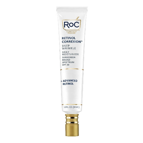 RoC Retinol Correxion Deep Wrinkle Face Moisturizer with SPF 30, for Fine Lines, Dark Spots, 1oz