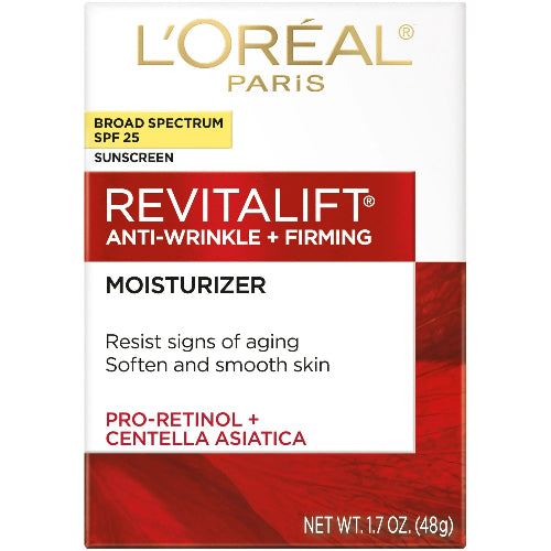 L'Oreal Paris Revitalift Anti-Wrinkle + Firming Face Moisturizer, SPF 25, 1.7 oz