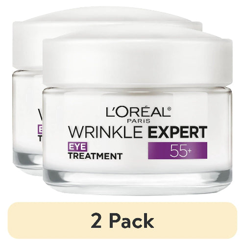 (2 pack) L'Oreal Paris Wrinkle Expert Treatment Eye Cream, 0.5 fl oz