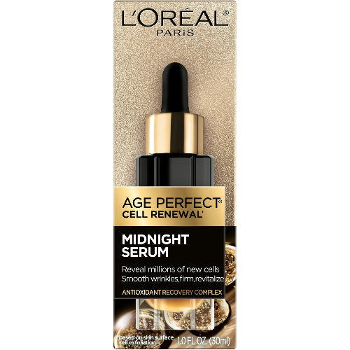 L'Oreal Paris Age Perfect Cell Renewal Midnight Serum, Anti-Aging Complex, 1 fl oz