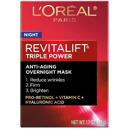 L'Oreal Paris Revitalift Triple Power Anti Aging Overnight Mask, 1.7 oz