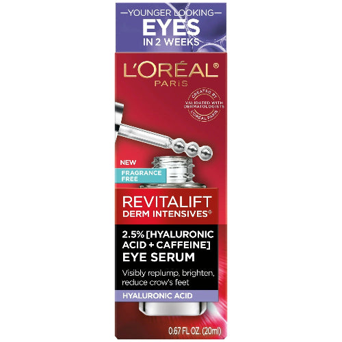 L'Oreal Paris Revitalift Caffeine Eye Serum, Replumps, 0.67 fl oz