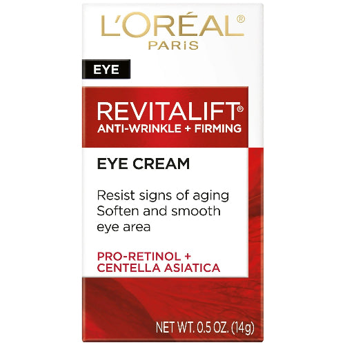 L'Oreal Paris Revitalift Anti-Wrinkle, Firming Eye Cream, Fragrance Free, 0.5 oz