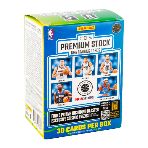 2023-24 Panini Premium Stock Basketball Trading Cards Blaster Box, NBA Hoops