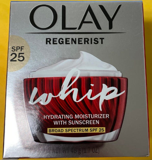 Olay Skincare Regenerist Whip Facial Moisturizer with SPF 25 Sun Protection, 1.7 oz