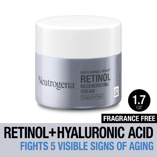 Neutrogena Rapid Wrinkle Repair Retinol Face Moisturizer with Hyaluronic Acid, 1.7 oz