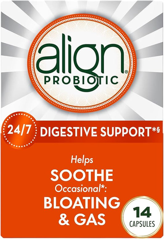 Align Probiotic, Probiotics for Women and Men, Daily Probiotic Supplement for Digestive Health*, #1 Recommended Probiotic by Doctors and Gastroenterologists‡, 14 Capsules