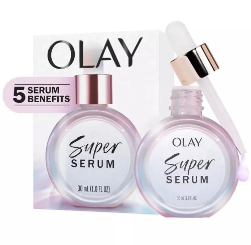 Olay Skin Care Super Serum Facial Serum, 5 in 1 Anti-Aging, All Skin Types, 1.0 fl oz